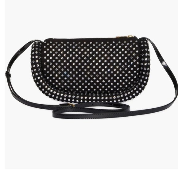 JW Anderson Evening Suede and Calf Leather Shoulder Bag with Crystals, NWT